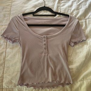 Light purple cropped shirt
